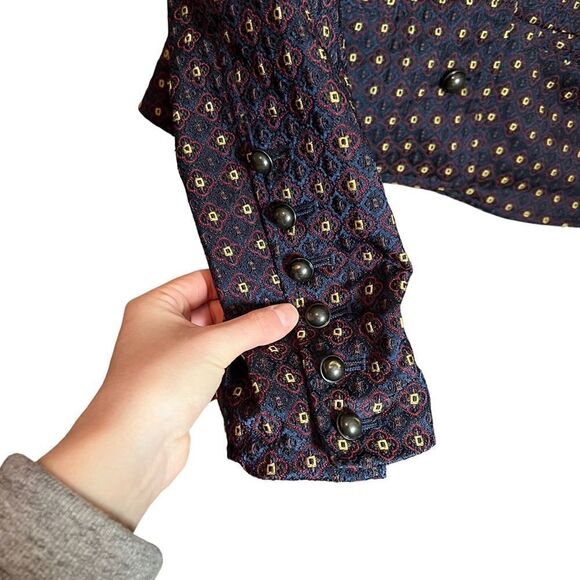 Free People shrunken jacquard blazer.  size small - Picture 7 of 10